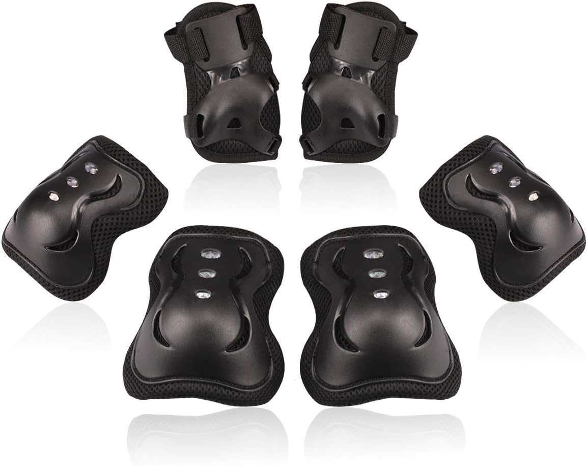 BOSONER Kids Knee & Elbow Pad Set - Protective Gear for Roller Skating, BMX, and Scooter Riding