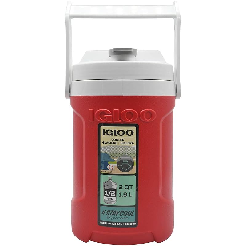 Igloo 1/2-Gallon Cooler Jug with Leak-Resistant Lid and Cool Riser Tech - Red Star
