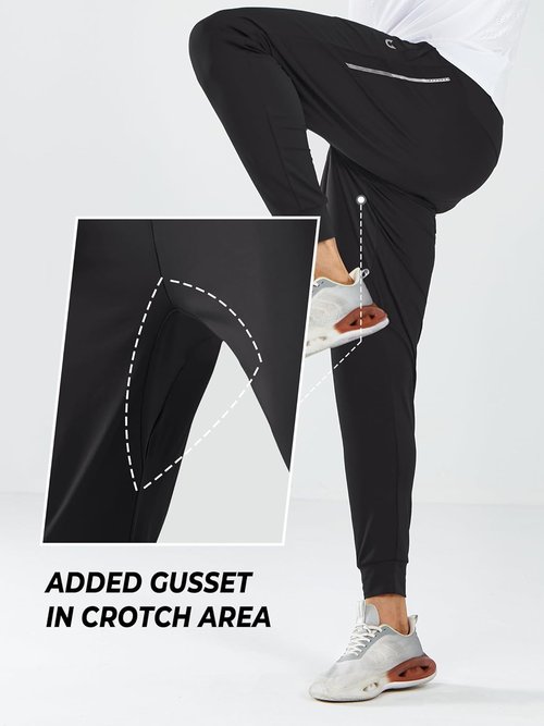NORTHYARD Men's Athletic Jogger Pants - Comfortable Workout Sweatpants with Zipper Pockets | Gym Track Style