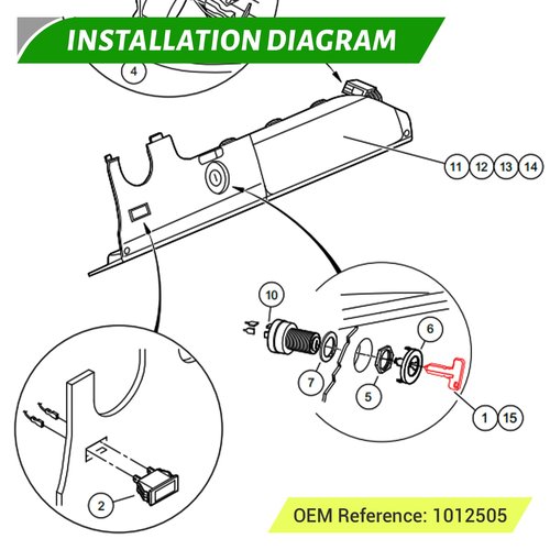 Panglong Ignition Keys Fits Club Car 1984 and UP OEM 1012505 17063-G01-Pack of 25