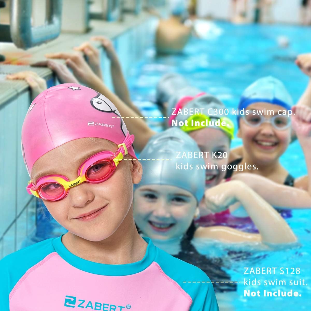 Skiennix Kids Swimming Goggles - Anti-Fog & 100% UV Protection | 3-Pack for Ages 3-10