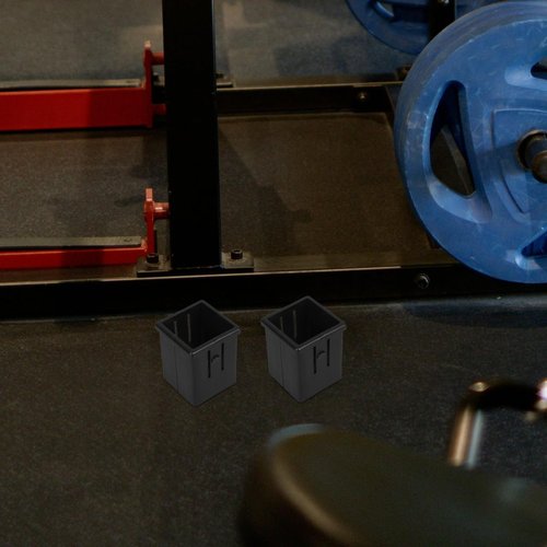 Mipcase 4Pcs Square Tube Inserts for Fitness Equipment: Plastic Hollow Tube Bushing for Exercise Machines Reduce Wobble, Enhancing Stability & Safety (1.89 Inch, Black)