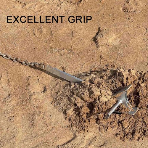 Boat Anchor Kit 13LB Fluke Anchor with Chain & Rope for 20-32 FT Boats