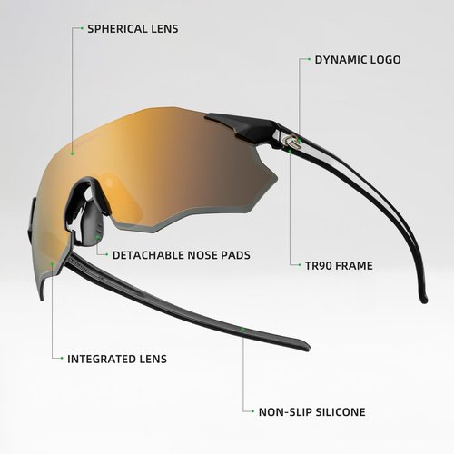 ROCKBROS Cycling Glasses Outdoor Frameless Polarized Sports Running Windproof Glasses Bicycle Equipment Men and Women