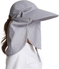 Icolor Sun Hats for Women - UPF 50+ Fishing Hat with Detachable Face Mask & Wide Brim | UV Protection