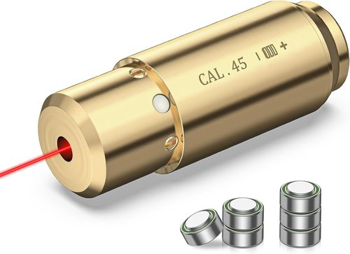 CVLIFE Red Laser Bore Sight - Compatible with 223, 5.56mm, 9mm, .243, .308, 12 Gauge, 7.62x39mm, .45 ACP - Batteries Included