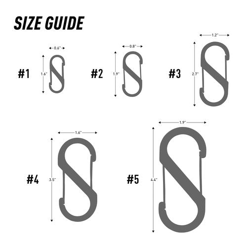 Nite Ize Size-5 S-Biner Dual Carabiner, Stainless-Steel, Black