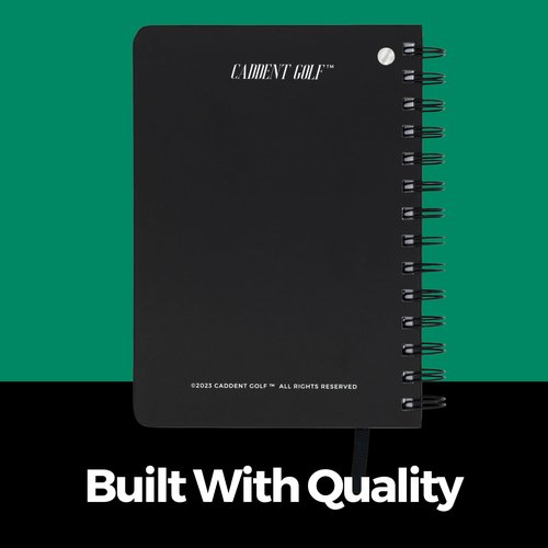 CADDENT GOLF Log Book - Wire-Bound Golf Notebook and Golf Scorecard Book - Golf Journal & Log Book - 150 Pages (Scorecard Book, Hardcover)