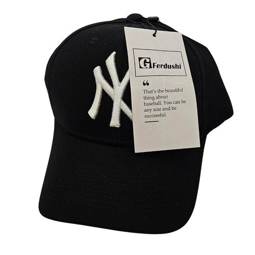 New York Baseball Cap Hat for Men and Women | N&Y Crafted from Maximum Cotton| N|Y Premium Clean Up|N-Y Cap Hat with Embroidery | Suitable for All Seasons | Standard Size | Adjustable Buckle Black
