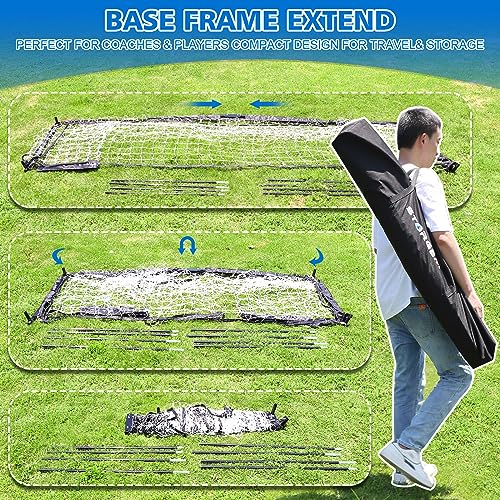 Storgem Collapsible Metal Frame Soccer Goal for Backyard, Multiple Sizes