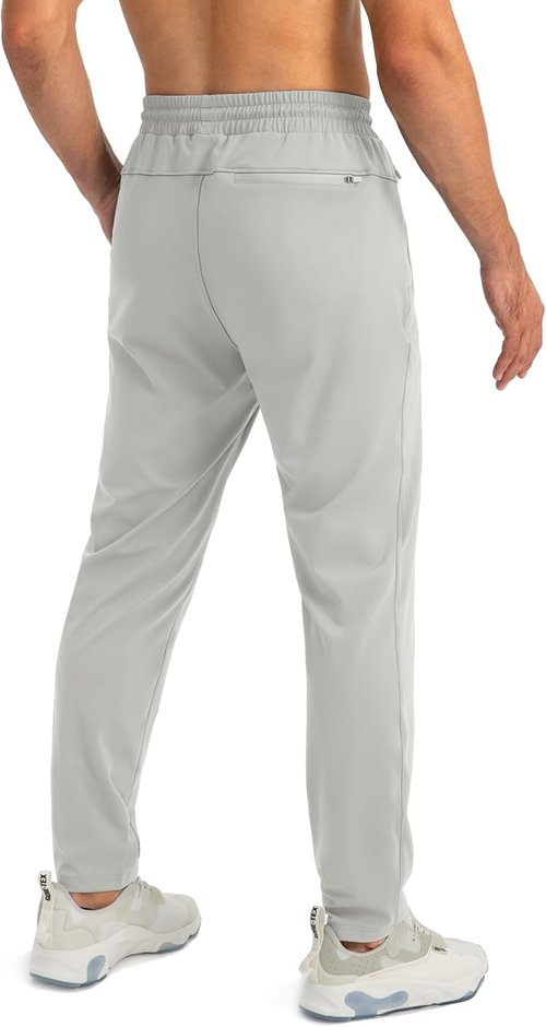 G Gradual Men's Athletic Sweatpants - Tapered Joggers with Zipper Pockets for Workout & Running