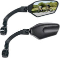 Skiennix Adjustable Bike Mirrors - HD Shatterproof, 360° Rotatable, Universal Fit for MTB & E-Bikes | Left & Right Pair