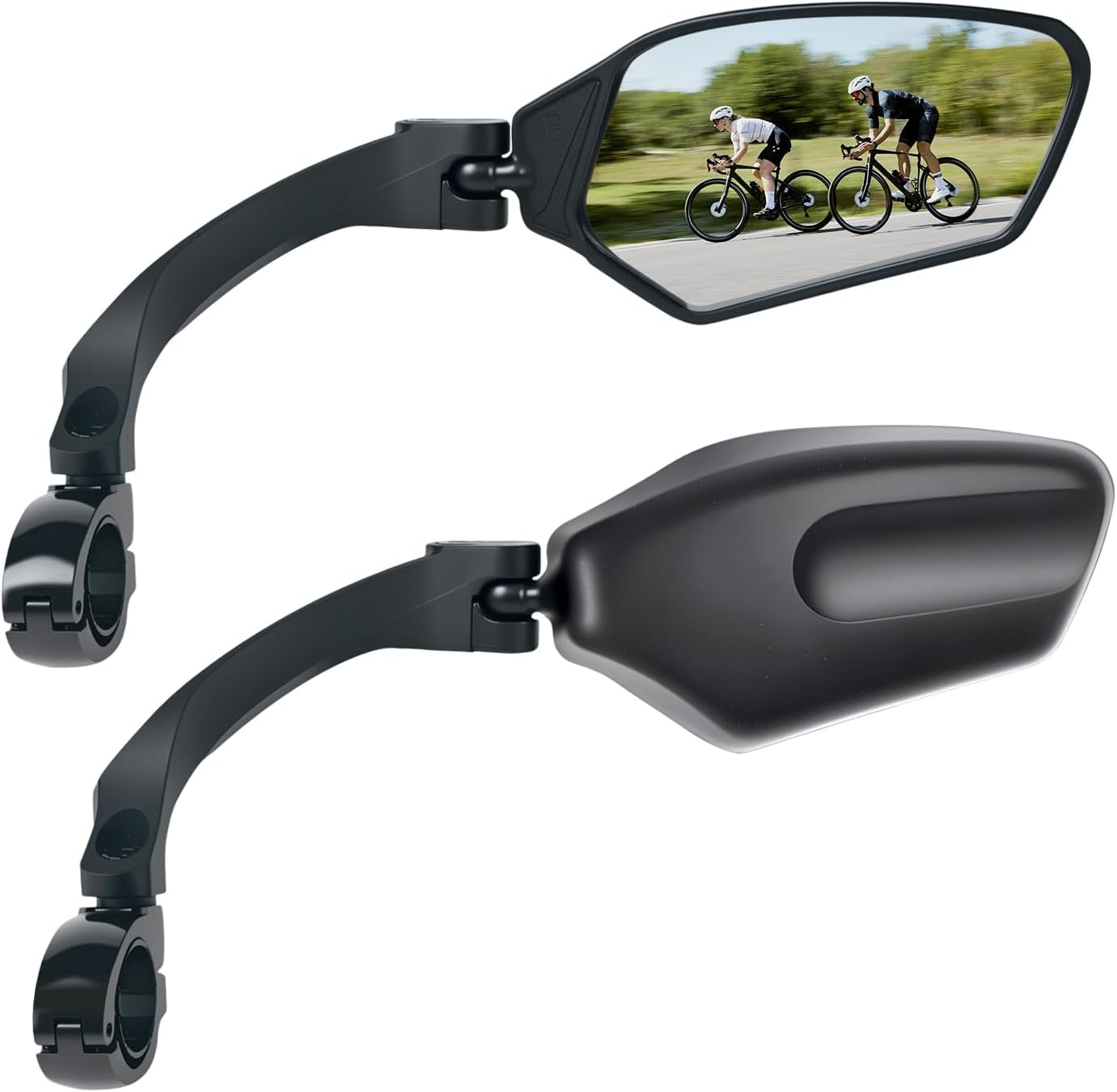Skiennix Adjustable Bike Mirrors - HD Shatterproof, 360° Rotatable, Universal Fit for MTB & E-Bikes | Left & Right Pair