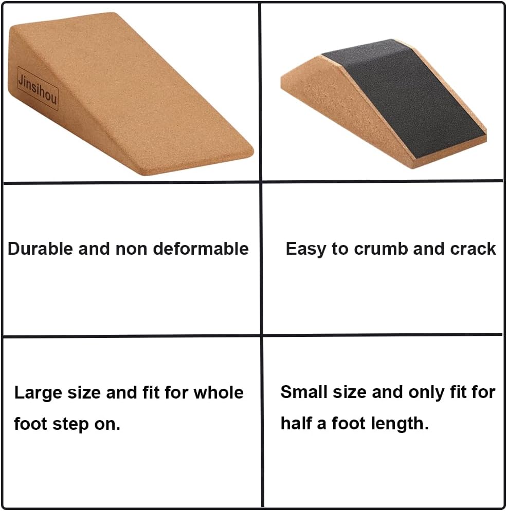 Skiennix Squat Wedge Block - Non-Slip Slant Board for Calf Stretching | 2-Piece Heavy Duty Incline Ramp