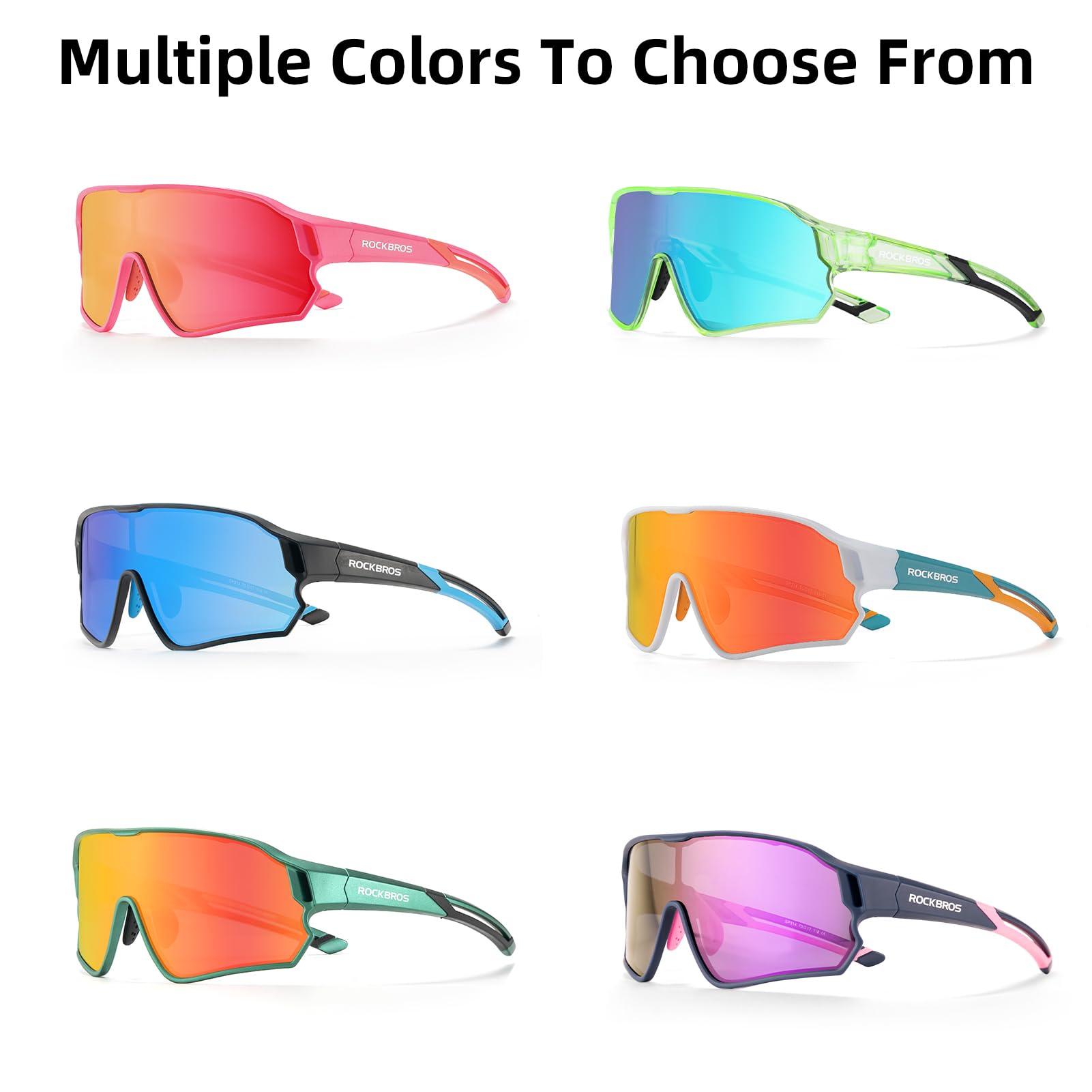 ROCKBROS Kids Polarized Sunglasses Cycling Glasses Sport Sunglasses UV400 Protection for Youth Boys Girls Age 8-14