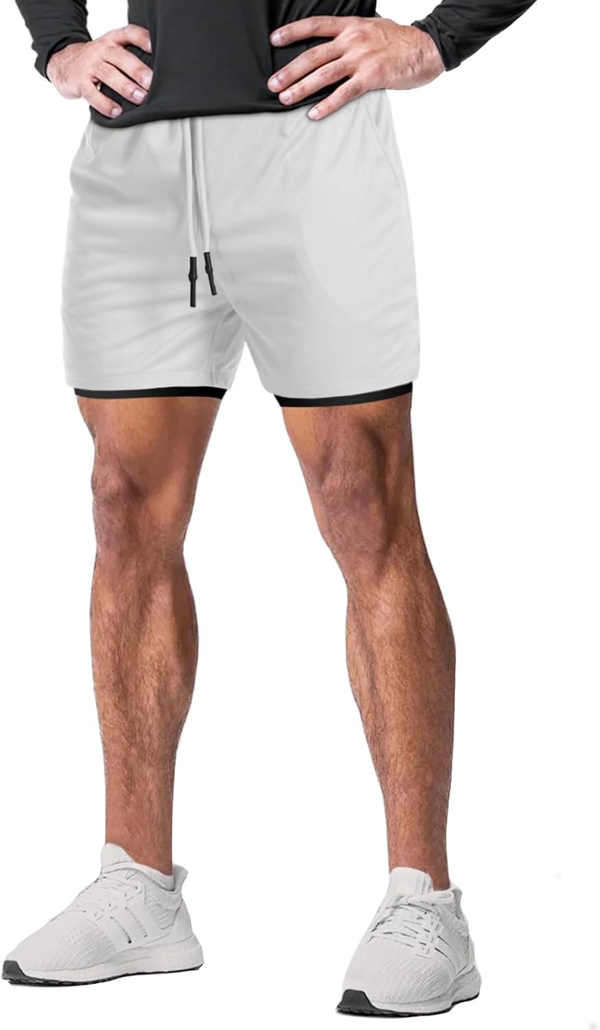 Aolesy Men's Gym Shorts - Lightweight 5”/7” Running Shorts with Liner & 5 Pockets for Ultimate Comfort