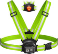 Acso Running Light - 500 Lumens Rechargeable Gear with 360° Reflective Vest | IPX5 Waterproof for Night Jogging