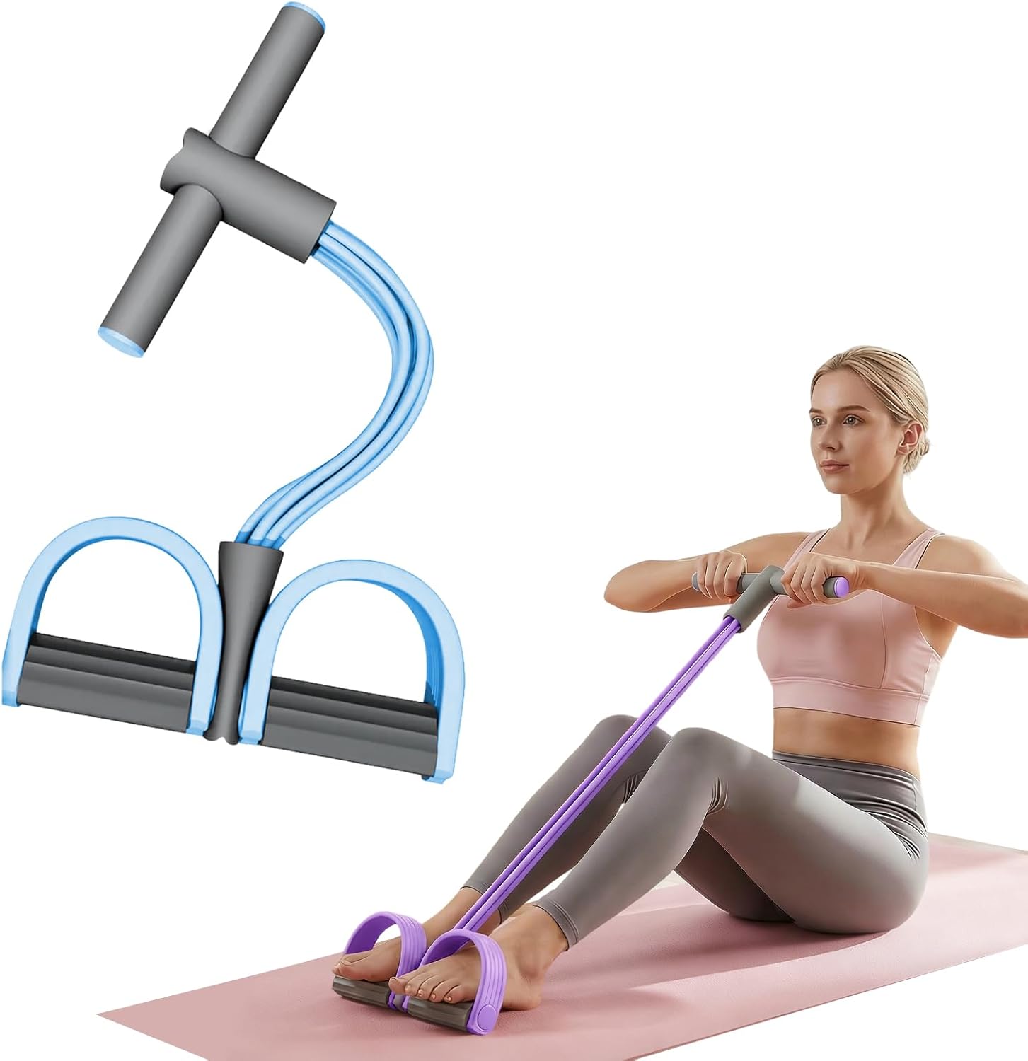 Skiennix Pedal Resistance Bands - Multifunctional Elastic Yoga Bands for Full-Body Workouts | Natural Rubber