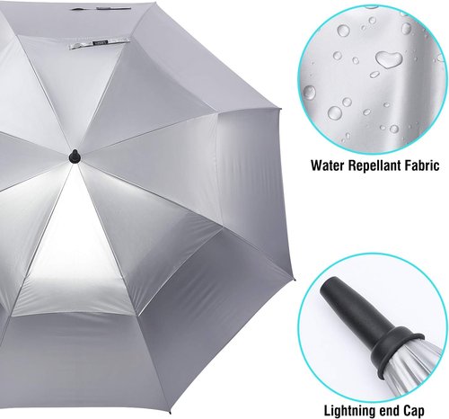 G4Free 72-Inch Golf Umbrella - UV Protection, Auto Open, Windproof, Oversized Double Canopy