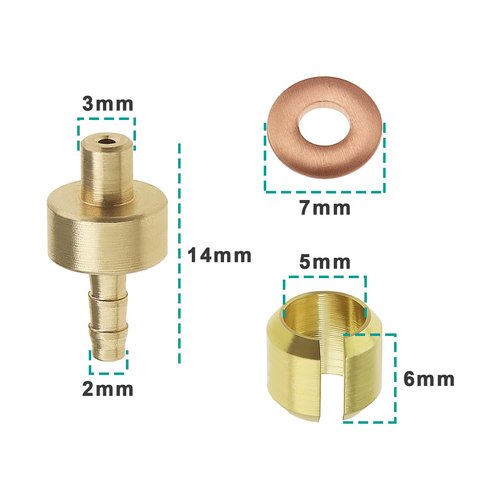 Be In Your Mind 4 Sets Bicycle Brake Olive Insert Compatible with Hope Brake Hoses Mountain Bike Disc Brake Olive and Insert Pack Brake Line Olive Connector Insert Replacement