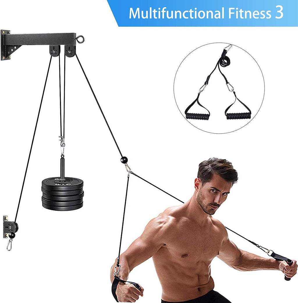 TRENDBOX Gym Cable Machine Pulley System - LAT Pulldown Attachments for Home Fitness | Chest Expansion