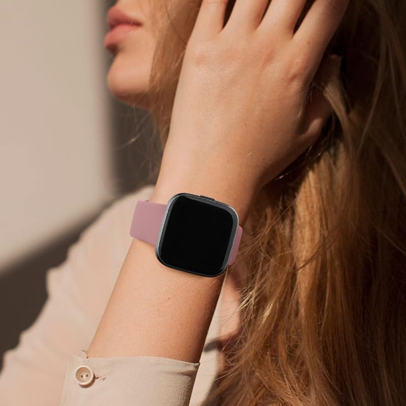 4 Pack Silicone Versa Bands - Avocado Green, Smoke Violet, Milk Tea, Starlight (Versa 2/ Versa/ Versa Lite/ Versa SE)