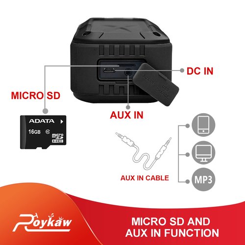 Roykaw Golf Bluetooth Speaker with Mount, Loud Stereo Sound and Bass Boost, IPX7 Waterproof, Shockproof & Dustproof, Portable Bluetooth Speaker Compatible with EZGO/Club Car/Yamaha/Advanced EV