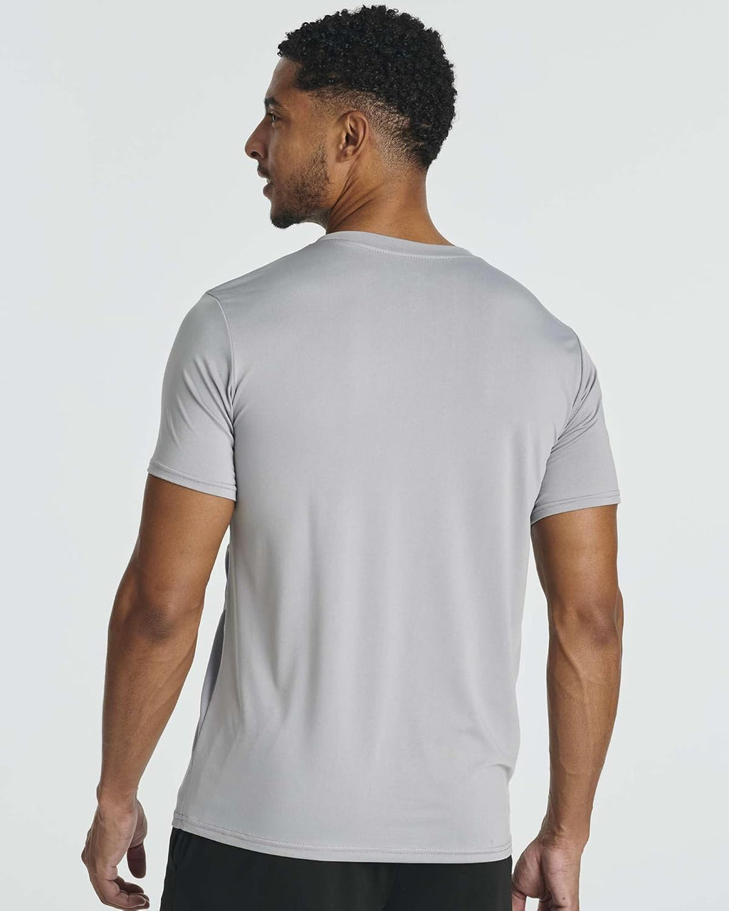 Real Essentials Men's Dry-Fit Crew Neck T-Shirts - 5 Pack for Fitness & Gym Workouts