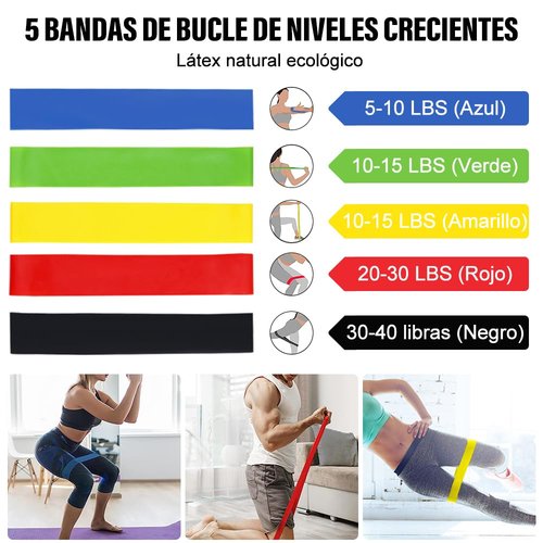 Resistance Bands for Exercise, EASYTAO 17PCS Resistance Bands, Latex Elastic Yoga Straps with Handles, Carrying Bag, Ankle Straps and Anchor Accessory for Door Yoga