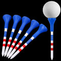 Realspring 100 Pack Plastic Golf Tees Bulk 3 1/4" Unbreakable American Flag Long Golf Tees with Reduce Side Spin and Friction for Men