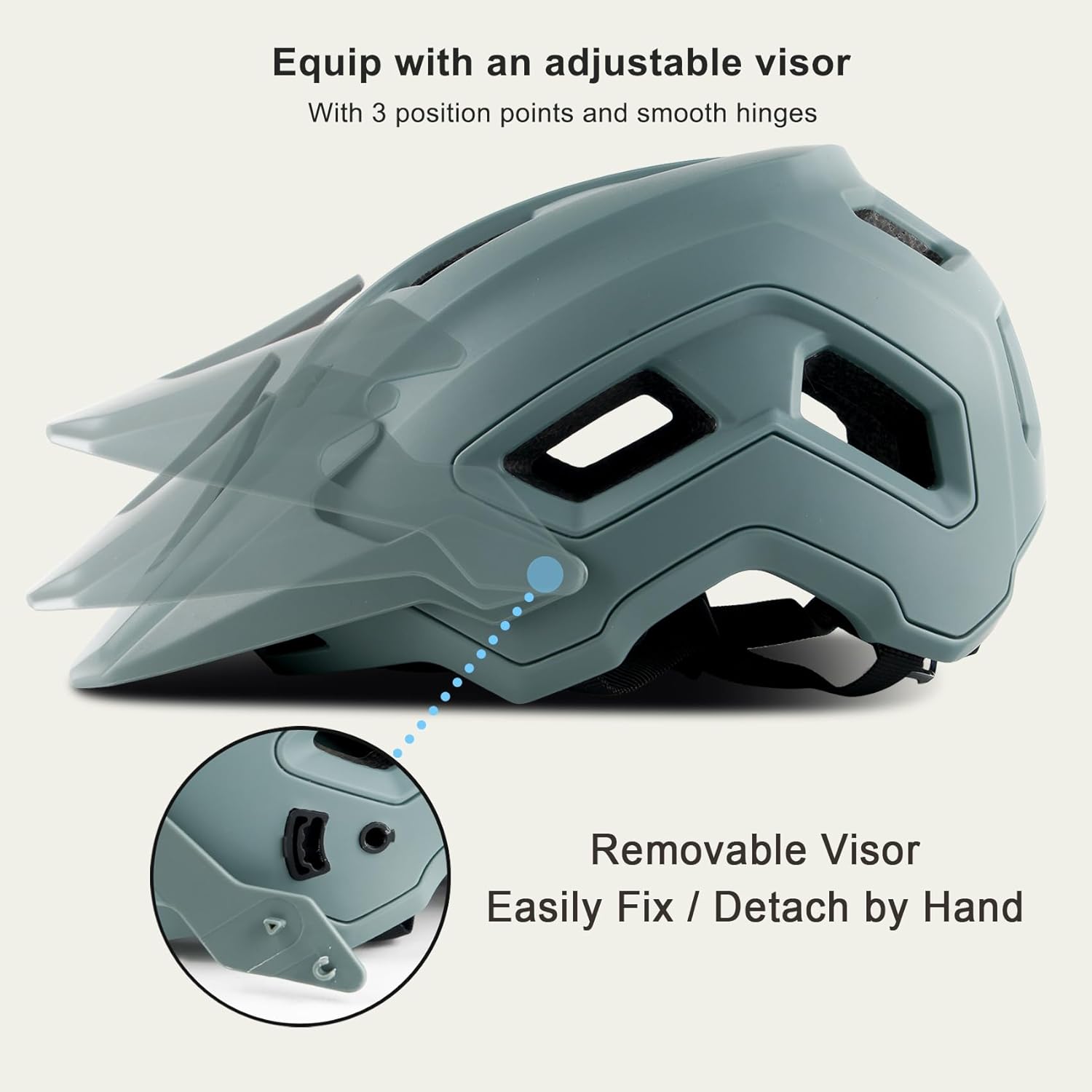 Skiennix Lightweight MTB Bike Helmet - Adjustable Visor for Adults & Youth | 2 Sizes for Men, Women, Boys & Girls