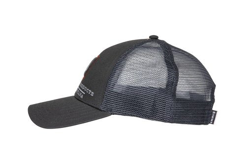 Simms Trout Icon Trucker Hat – Snapback Baseball Cap with Trout Fish, Carbon