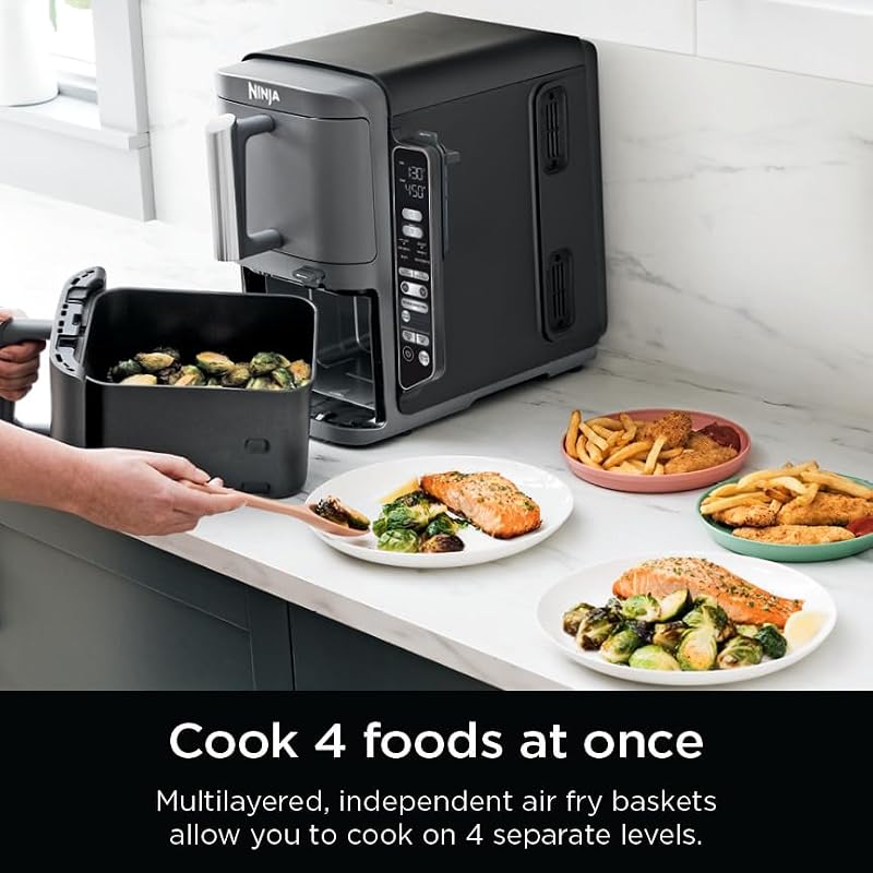 Ninja DoubleStack XL 10 Qt Smart Air Fryer - 6-in-1, Grey, Stackable