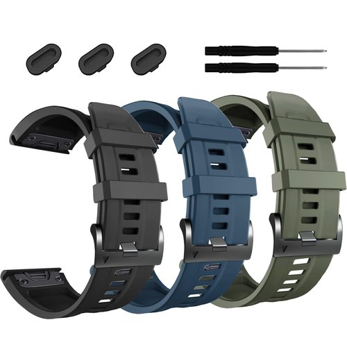ZPJPPLX 26mm Compatible with Garmin Fenix 8 AMOLED 51mm/8Pro/7X Pro/6X Pro/7X/6X/5X Plus/5X bands,Silicone watch band for Descent Mk2i MK3i 51mm/Enduro 3/2/quatix 8 epix Pro 51MM/tactix 8 7/7 Pro