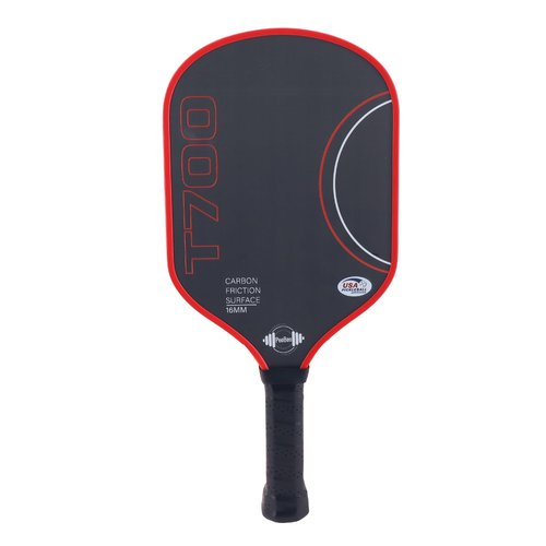 T700 Raw Carbon Fiber Pickleball Paddle – 16mm Rev-Core Power Polymer Core, Charged Carbon Surface for Ultimate Spin & Control – Sweat-Absorbing Anti-Slip Grip, USAPA Approved