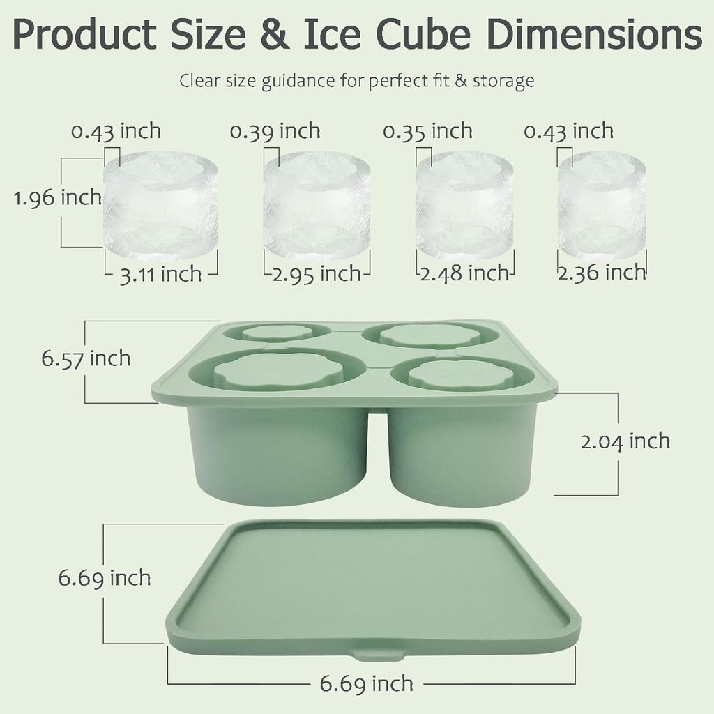 Owala Silicone Ice Cube Tray - BPA-Free Food-Grade Molds for 30oz & 40oz Tumblers | Eucalyptus Green