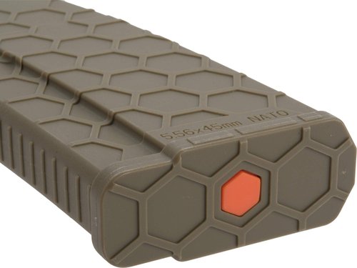 Evike Airsoft - EMG Helios Hexmag Airsoft Polymer 300rd FlashMag Mag for M4-Style Series Airsoft AEGs (Color: Dark Earth/Single)