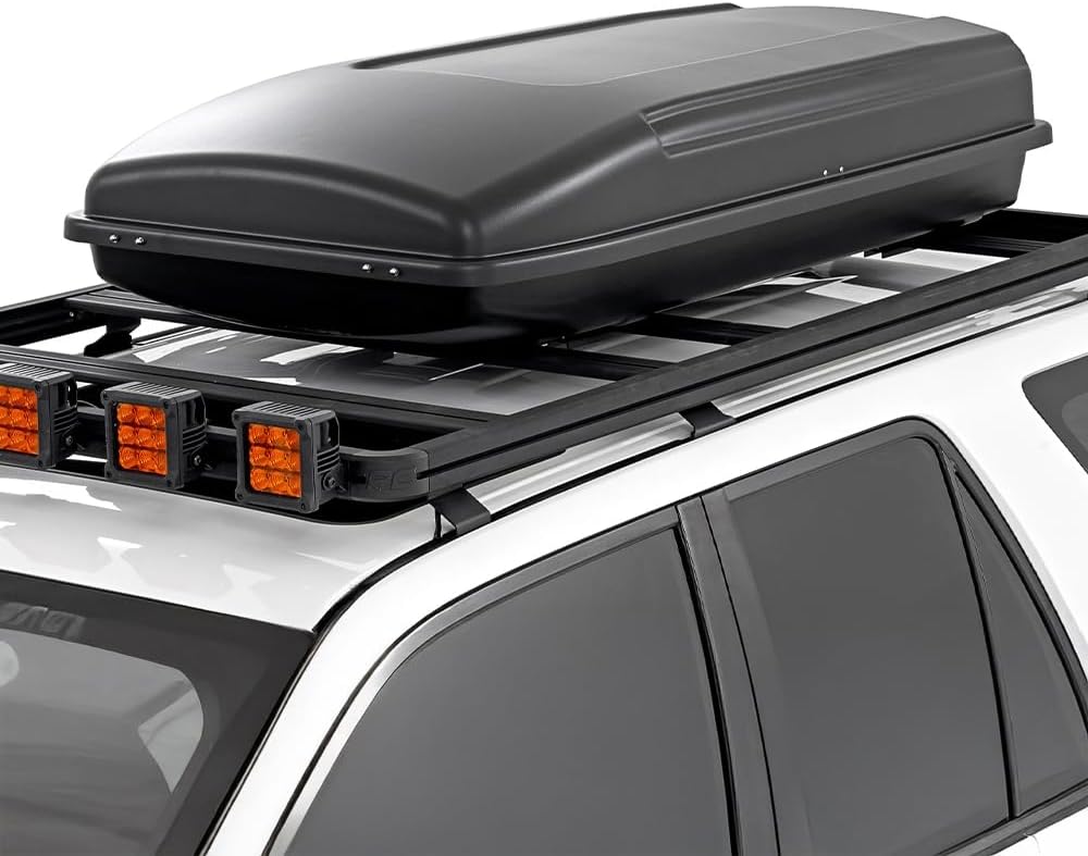 Rough Country Rooftop Cargo Box - 14.5 Cu Ft Hard Shell Carrier | Lockable, Weatherproof & Easy Install