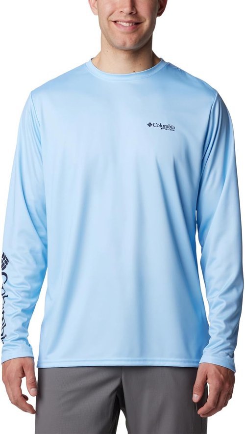 Columbia Men's Terminal Tackle Long Sleeve Shirt - Fins and Stripes Design for Ultimate Comfort