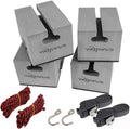 WOOWAVE Canoe Carrier - Deluxe Universal Soft Foam Block Kit for Roof Racks | Includes Tie-Downs, 6 Inches