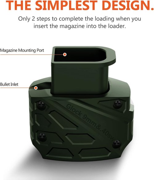 Ludex Speed Loader for Glock 9mm/.40 - Compatible with Glock Models 17-47 | Efficient Loading Solution