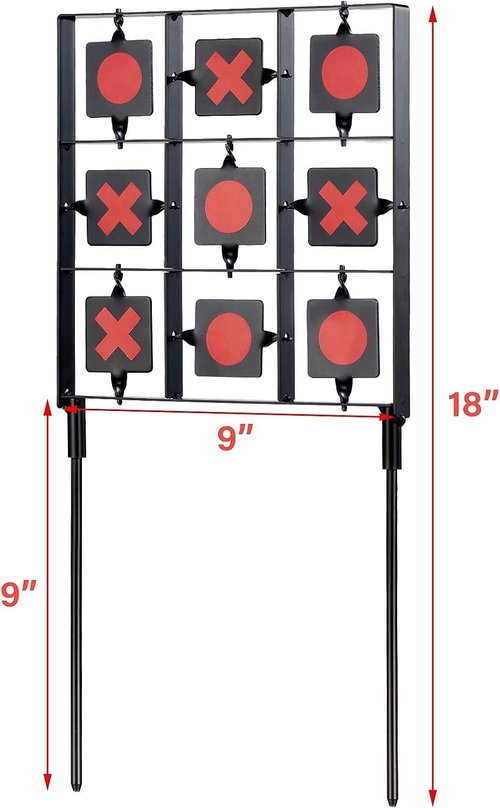 GearOZ Spinning Airsoft Target - 18"x9" Pellet Gun & Air Rifle Resetting Target Stand | Outdoor Fun
