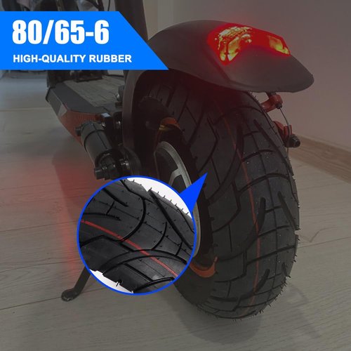 CMIYETO Scooter Tires 80/65-6 City Road Tire And 45° Inner Tube 10 Inches Motorcycle & Electric Scooter Tires Compatible With Apollo 2022 Explore Electric Scooter E-Bike 255x80 10x3.0 Tire
