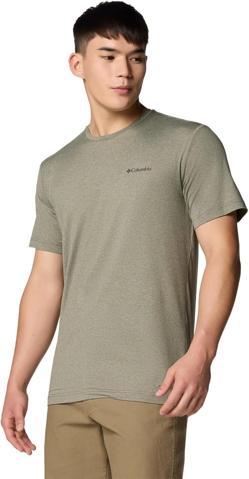 Columbia Men's Kwick Hike Graphic Tee - Short Sleeve, Stone Green Heather, Size Medium