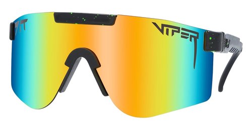 Pit Viper Sunglasses I The Original I Wide Fit I Polarized Lens, Indestructible Frame I Turbo Adjustable for Perfect Fit I Micro Fiber Bag & Retainer Straps I Orange Lens, Black Frame