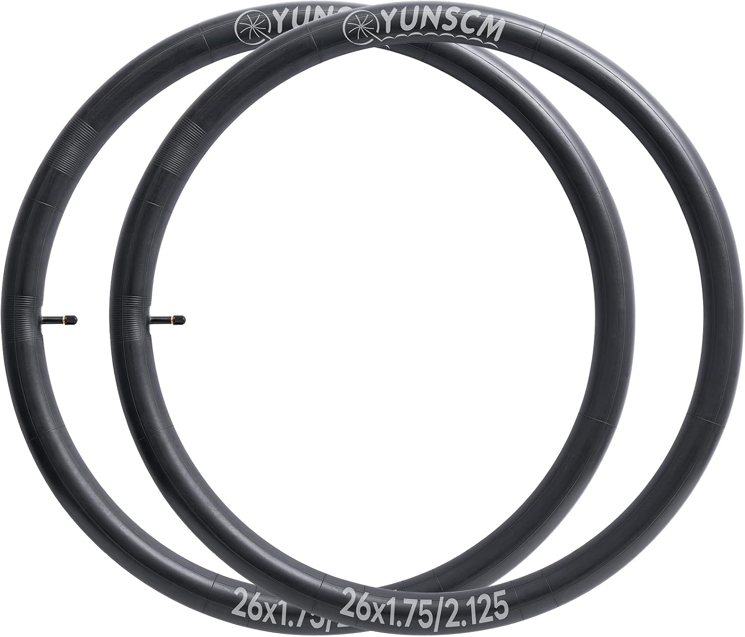 26-Inch Bicycle Tubes by [Brand Name] - 2-Pack AV Schrader Valve, Compatible with 1.75-2.125 Sizes