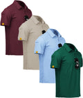 ZITY Men's Polo Shirts - Short Sleeve Athletic T-Shirts for Sports & Golf | 4 Pack