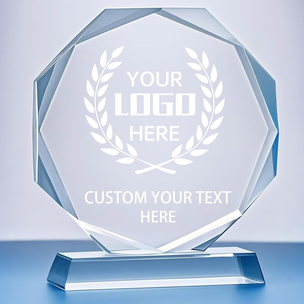 Personalized Crystal Trophy Award | Engraved Plaques for Employee Appreciation & Retirement Gifts
