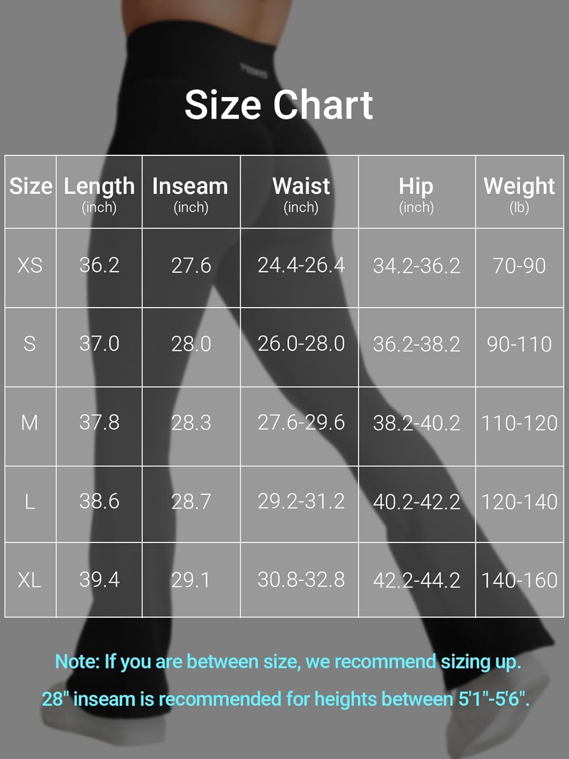 YEOREO Mini Flare Leggings for Women - High Waisted Seamless Gym Pants | 30" Brinklie Yoga Style
