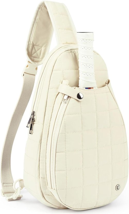 CLUCI Pickleball Bag for Women, Quilted Crossbody Bags for Women Men, Puffer Travel Sling Bag